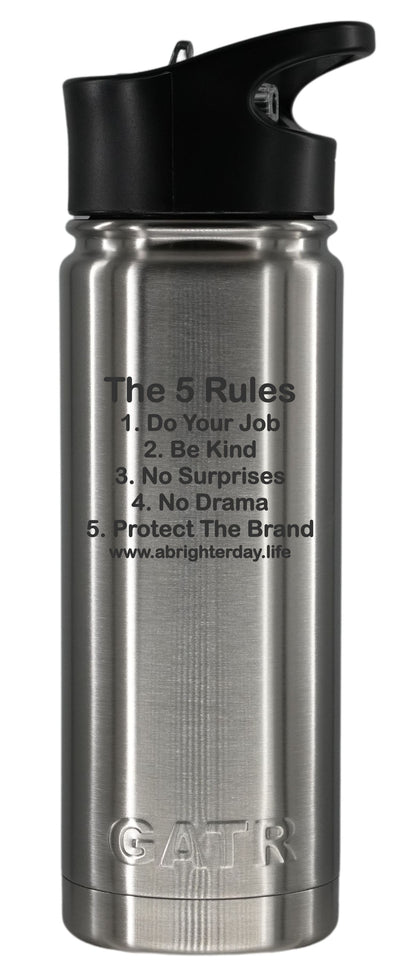 The 5 Rules 18oz Bottle