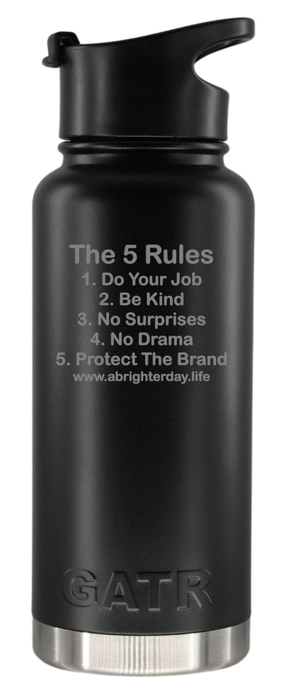 The 5 Rules 32oz Bottle