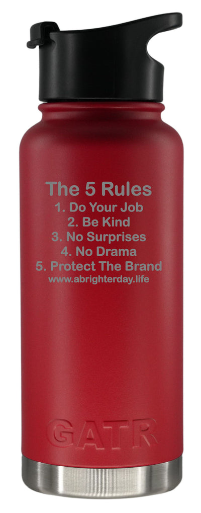 The 5 Rules 32oz Bottle