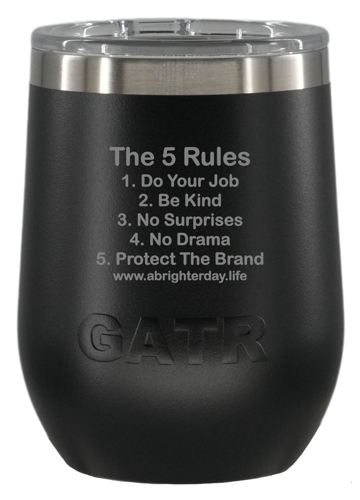 The 5 Rules 10oz Wine Tumbler