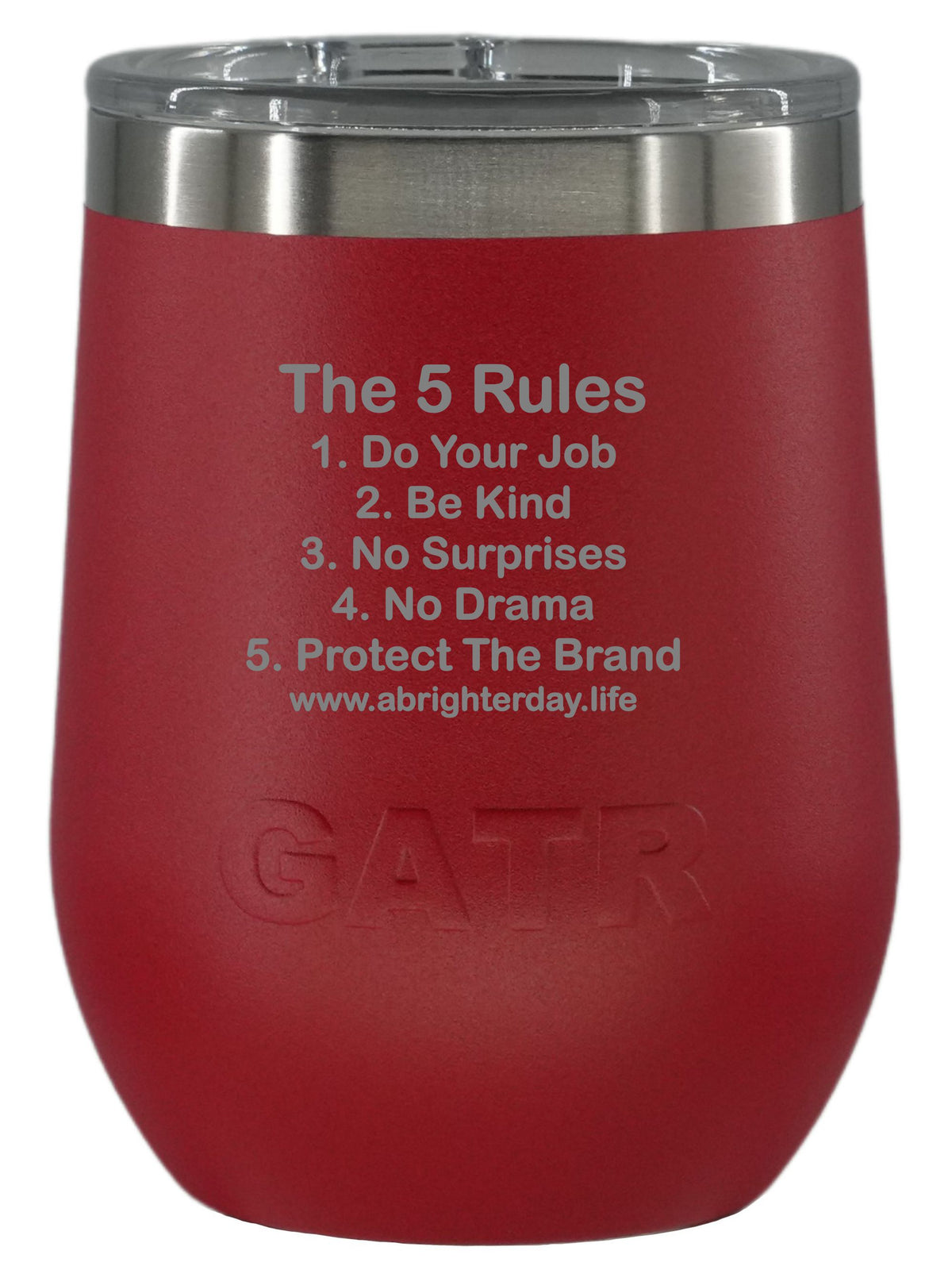 The 5 Rules 10oz Wine Tumbler