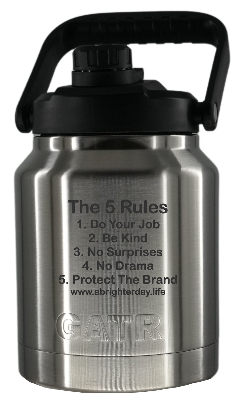 The 5 Rules 84oz Growler