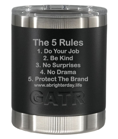 The 5 Rules 10oz Low Ball